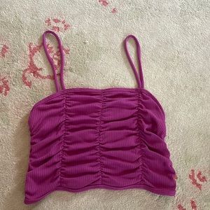 NWOT Urban Outfitters rucched crop top in size medium